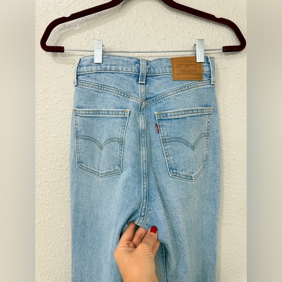 Levis 70s High Flare Jeans Womens 25 Distressed Denim Flared Leg Vintage Light - Picture 3 of 11
